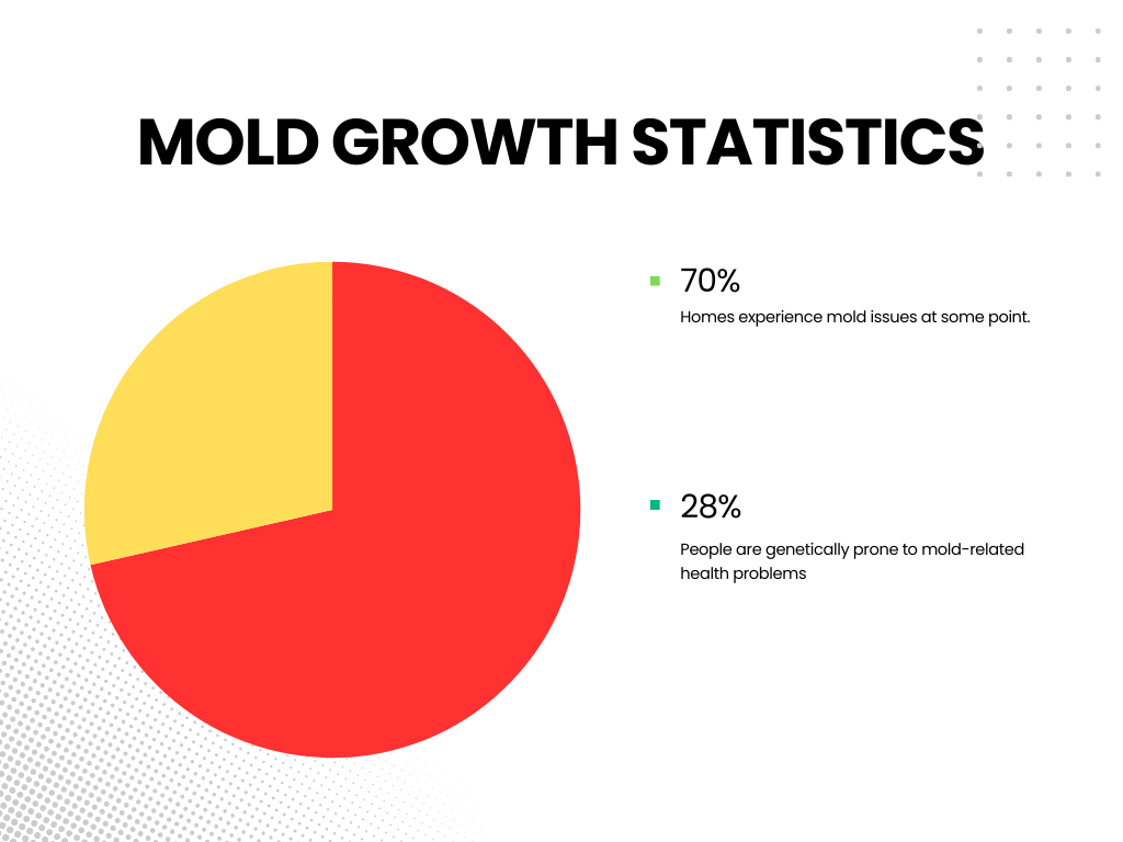 Pie Chart Showing Mold Growth Statstics Pie Chart Graph